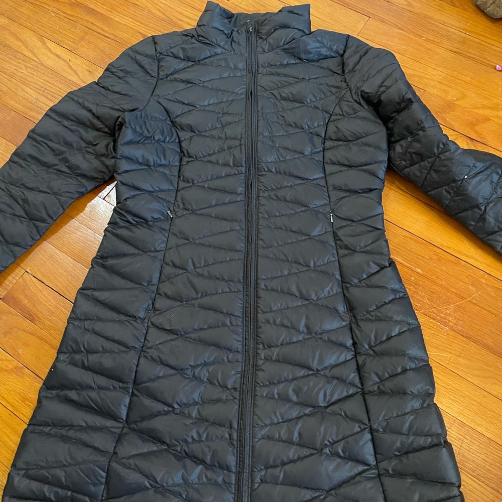 Patagonia black long puffer parka